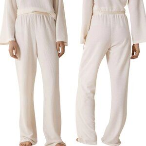 NWT New Hugo Boss Codes Long Loungewear Open White Wool Blend Pants Size XS